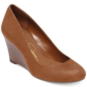 Jessica Simpson tan wedges